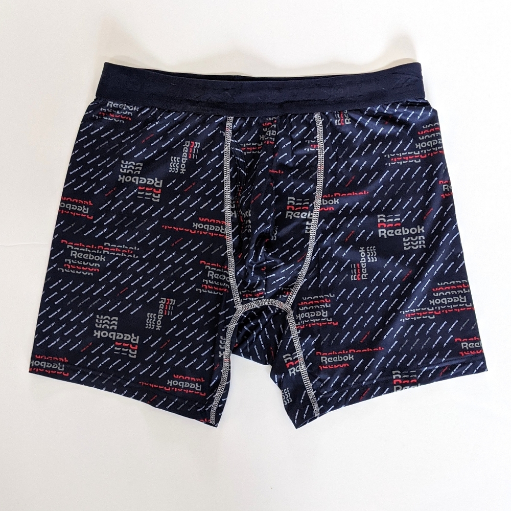 Reebok Performance Underwear Speedwick Blue Boxer Briefs NWOT